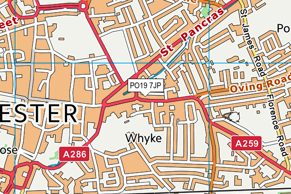 PO19 7JP map - OS VectorMap District (Ordnance Survey)