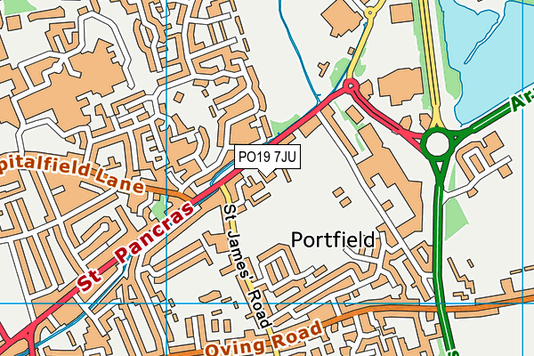 PO19 7JU map - OS VectorMap District (Ordnance Survey) PO19 7JU map - OS VectorMap District (Ordnance Survey)