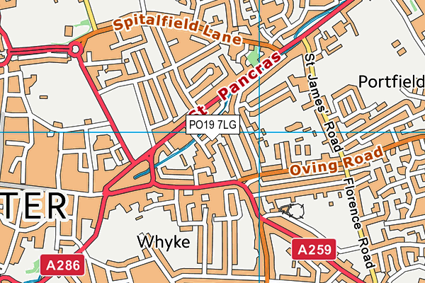 PO19 7LG map - OS VectorMap District (Ordnance Survey) PO19 7LG map - OS VectorMap District (Ordnance Survey)