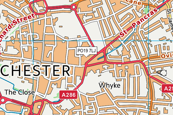 PO19 7LJ map - OS VectorMap District (Ordnance Survey)