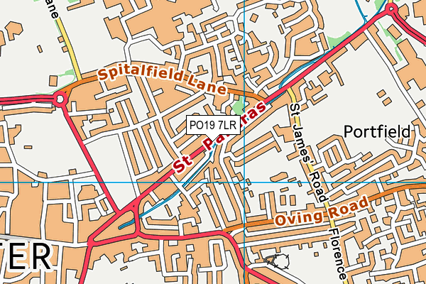 PO19 7LR map - OS VectorMap District (Ordnance Survey) PO19 7LR map - OS VectorMap District (Ordnance Survey)