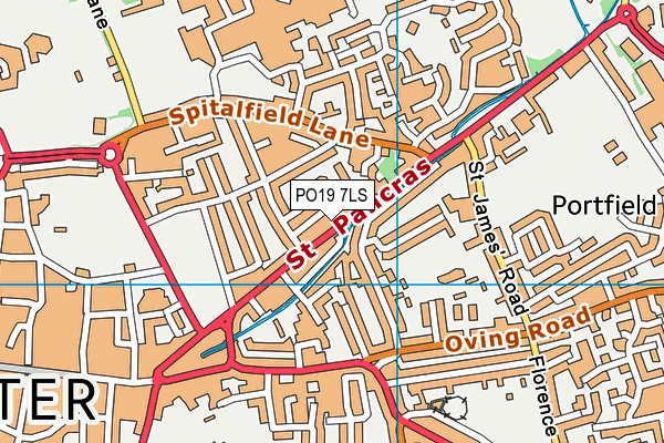 PO19 7LS map - OS VectorMap District (Ordnance Survey) PO19 7LS map - OS VectorMap District (Ordnance Survey)