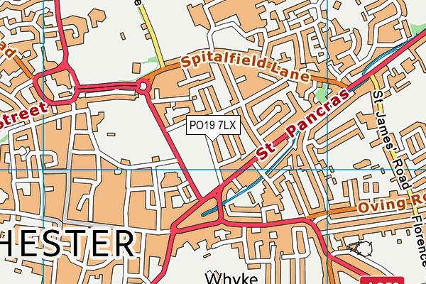 PO19 7LX map - OS VectorMap District (Ordnance Survey) PO19 7LX map - OS VectorMap District (Ordnance Survey)