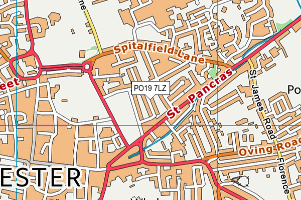 PO19 7LZ map - OS VectorMap District (Ordnance Survey) PO19 7LZ map - OS VectorMap District (Ordnance Survey)