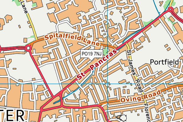 PO19 7NJ map - OS VectorMap District (Ordnance Survey) PO19 7NJ map - OS VectorMap District (Ordnance Survey)