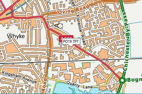 PO19 7PT map - OS VectorMap District (Ordnance Survey) PO19 7PT map - OS VectorMap District (Ordnance Survey)