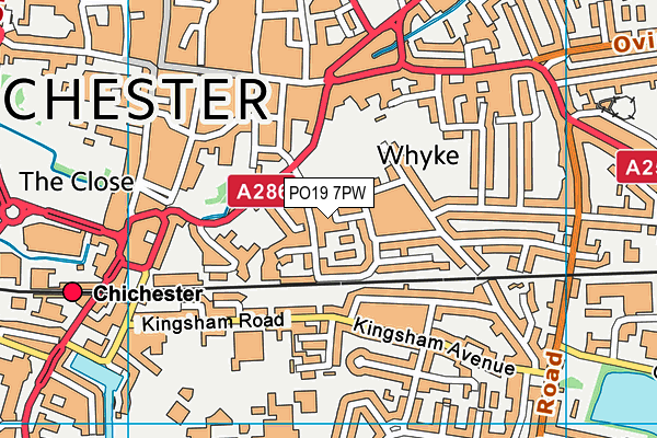 PO19 7PW map - OS VectorMap District (Ordnance Survey) PO19 7PW map - OS VectorMap District (Ordnance Survey)