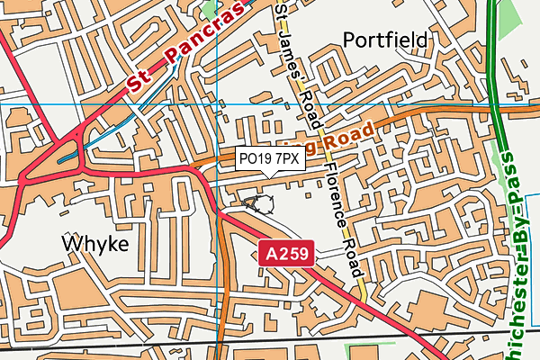 PO19 7PX map - OS VectorMap District (Ordnance Survey) PO19 7PX map - OS VectorMap District (Ordnance Survey)