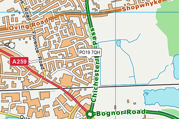 PO19 7QH map - OS VectorMap District (Ordnance Survey) PO19 7QH map - OS VectorMap District (Ordnance Survey)