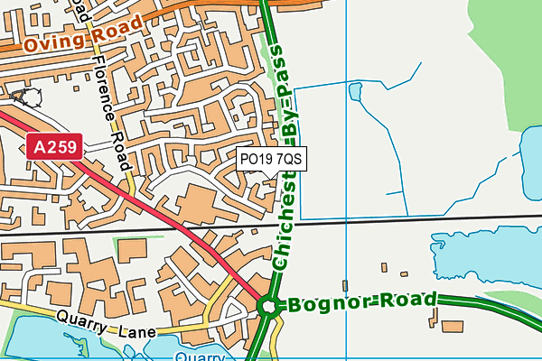 PO19 7QS map - OS VectorMap District (Ordnance Survey) PO19 7QS map - OS VectorMap District (Ordnance Survey)