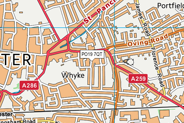 PO19 7QT map - OS VectorMap District (Ordnance Survey) PO19 7QT map - OS VectorMap District (Ordnance Survey)