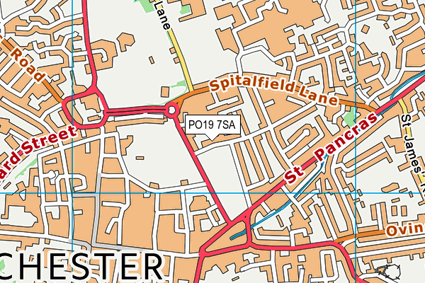 PO19 7SA map - OS VectorMap District (Ordnance Survey) PO19 7SA map - OS VectorMap District (Ordnance Survey)