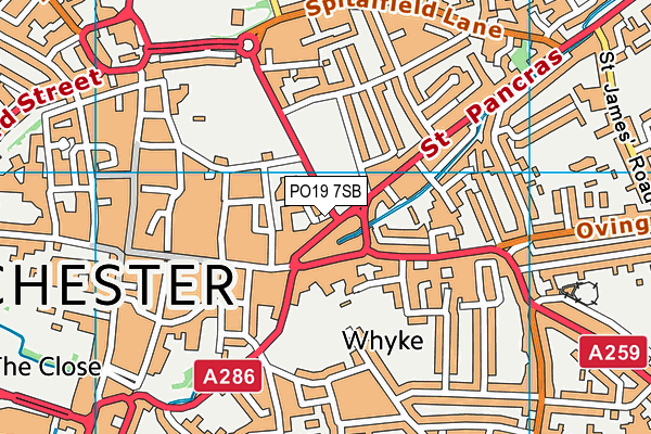 PO19 7SB map - OS VectorMap District (Ordnance Survey)