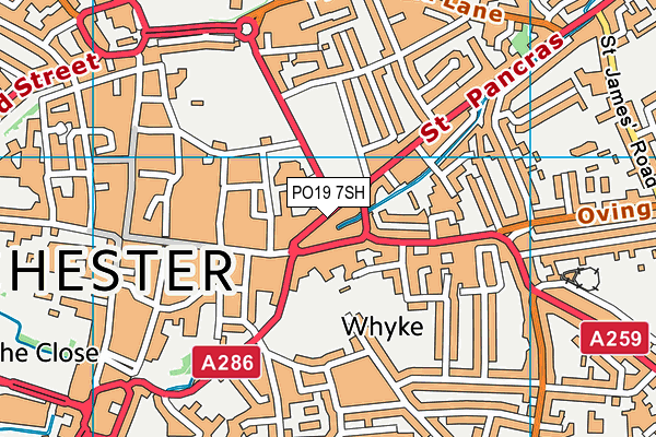 PO19 7SH map - OS VectorMap District (Ordnance Survey) PO19 7SH map - OS VectorMap District (Ordnance Survey)
