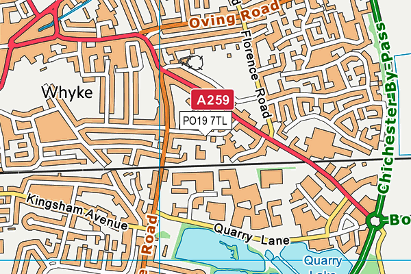 PO19 7TL map - OS VectorMap District (Ordnance Survey) PO19 7TL map - OS VectorMap District (Ordnance Survey)