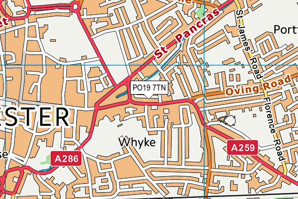 PO19 7TN map - OS VectorMap District (Ordnance Survey)