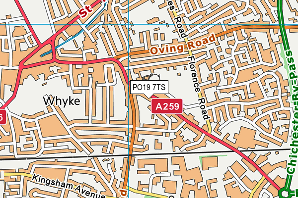 PO19 7TS map - OS VectorMap District (Ordnance Survey) PO19 7TS map - OS VectorMap District (Ordnance Survey)