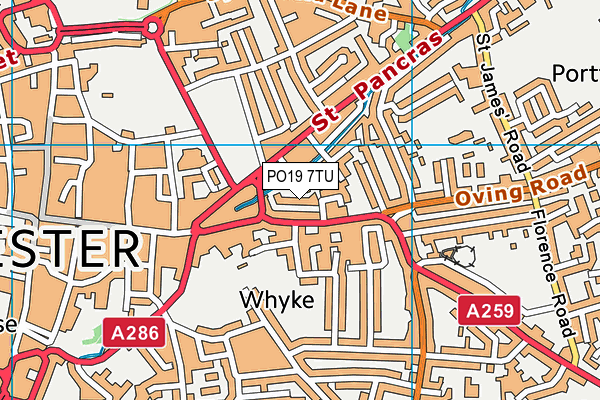 PO19 7TU map - OS VectorMap District (Ordnance Survey)