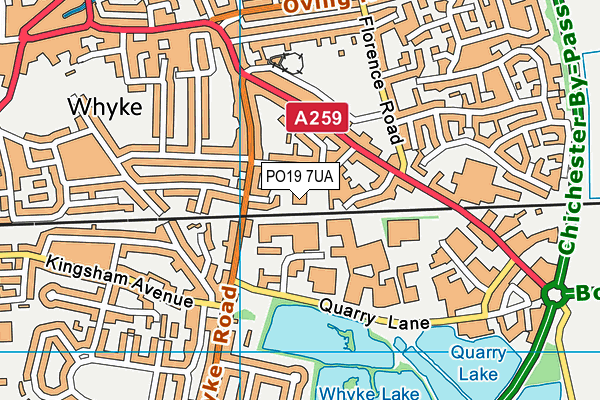 PO19 7UA map - OS VectorMap District (Ordnance Survey) PO19 7UA map - OS VectorMap District (Ordnance Survey)