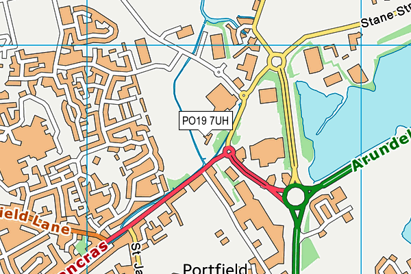 PO19 7UH map - OS VectorMap District (Ordnance Survey) PO19 7UH map - OS VectorMap District (Ordnance Survey)