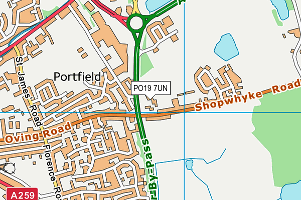 PO19 7UN map - OS VectorMap District (Ordnance Survey) PO19 7UN map - OS VectorMap District (Ordnance Survey)