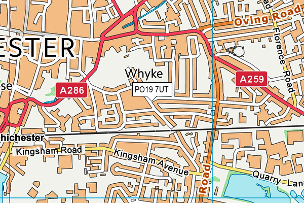 PO19 7UT map - OS VectorMap District (Ordnance Survey)