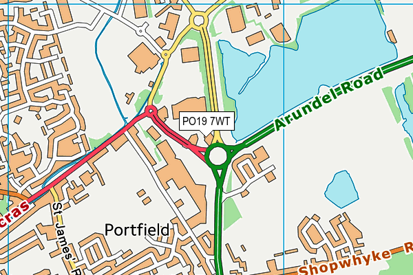PO19 7WT map - OS VectorMap District (Ordnance Survey) PO19 7WT map - OS VectorMap District (Ordnance Survey)