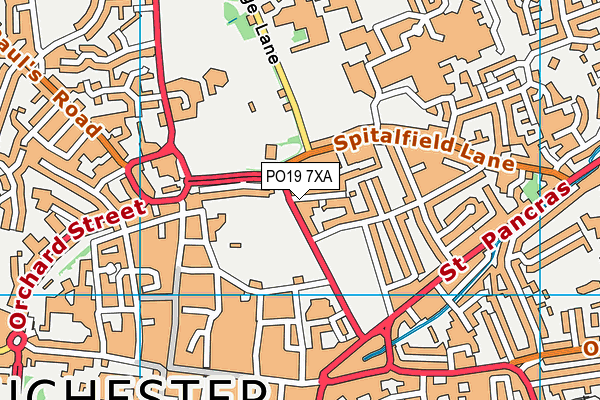 PO19 7XA map - OS VectorMap District (Ordnance Survey) PO19 7XA map - OS VectorMap District (Ordnance Survey)