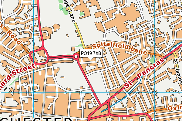 PO19 7XB map - OS VectorMap District (Ordnance Survey) PO19 7XB map - OS VectorMap District (Ordnance Survey)
