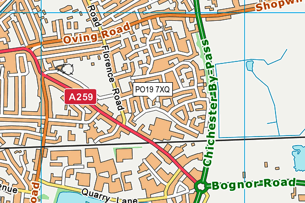 PO19 7XQ map - OS VectorMap District (Ordnance Survey) PO19 7XQ map - OS VectorMap District (Ordnance Survey)