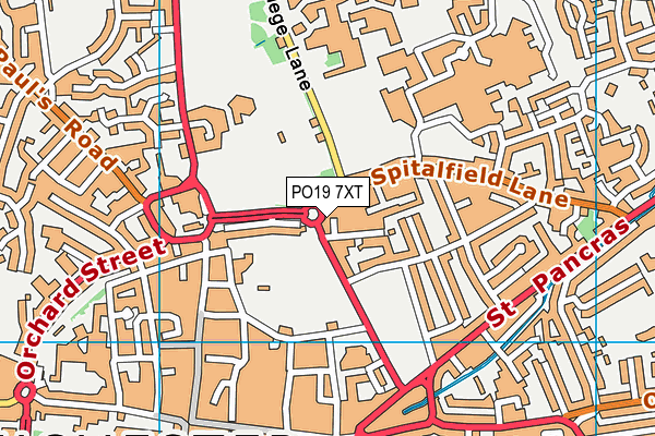 PO19 7XT map - OS VectorMap District (Ordnance Survey) PO19 7XT map - OS VectorMap District (Ordnance Survey)