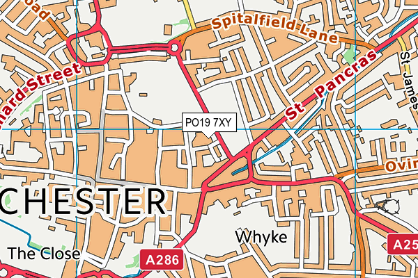 PO19 7XY map - OS VectorMap District (Ordnance Survey) PO19 7XY map - OS VectorMap District (Ordnance Survey)