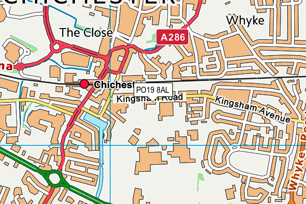 PO19 8AL map - OS VectorMap District (Ordnance Survey) PO19 8AL map - OS VectorMap District (Ordnance Survey)