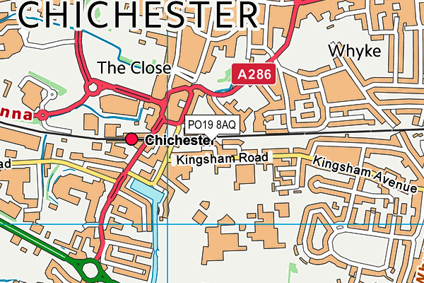 PO19 8AQ map - OS VectorMap District (Ordnance Survey) PO19 8AQ map - OS VectorMap District (Ordnance Survey)