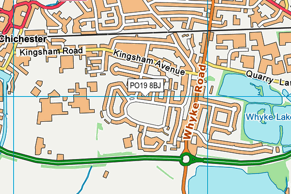 PO19 8BJ map - OS VectorMap District (Ordnance Survey) PO19 8BJ map - OS VectorMap District (Ordnance Survey)