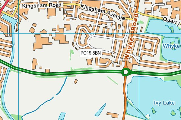 PO19 8BN map - OS VectorMap District (Ordnance Survey) PO19 8BN map - OS VectorMap District (Ordnance Survey)