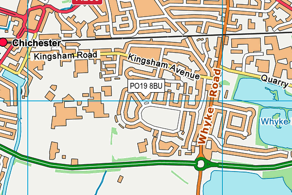 PO19 8BU map - OS VectorMap District (Ordnance Survey) PO19 8BU map - OS VectorMap District (Ordnance Survey)