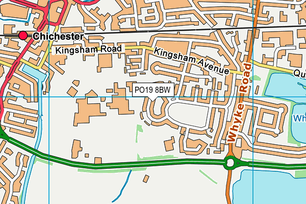 PO19 8BW map - OS VectorMap District (Ordnance Survey)