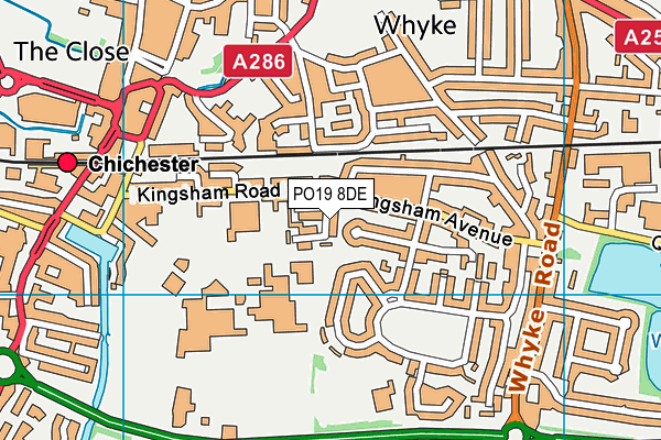 PO19 8DE map - OS VectorMap District (Ordnance Survey) PO19 8DE map - OS VectorMap District (Ordnance Survey)