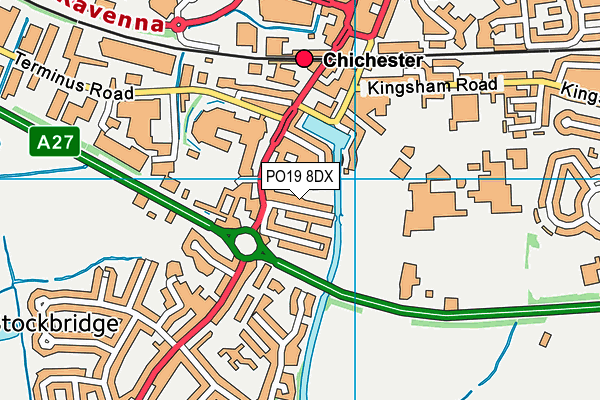 PO19 8DX map - OS VectorMap District (Ordnance Survey) PO19 8DX map - OS VectorMap District (Ordnance Survey)