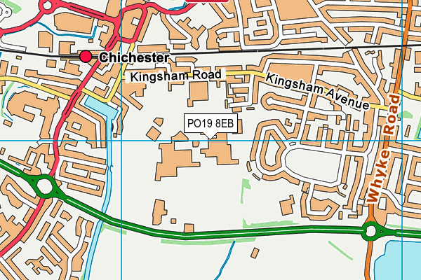 PO19 8EB map - OS VectorMap District (Ordnance Survey) PO19 8EB map - OS VectorMap District (Ordnance Survey)