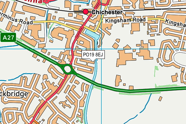 PO19 8EJ map - OS VectorMap District (Ordnance Survey) PO19 8EJ map - OS VectorMap District (Ordnance Survey)