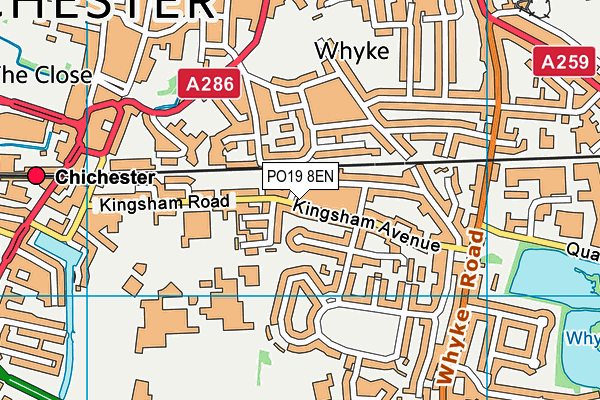 PO19 8EN map - OS VectorMap District (Ordnance Survey) PO19 8EN map - OS VectorMap District (Ordnance Survey)