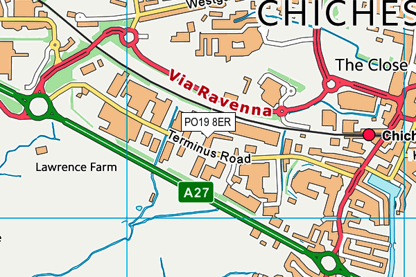 PO19 8ER map - OS VectorMap District (Ordnance Survey) PO19 8ER map - OS VectorMap District (Ordnance Survey)