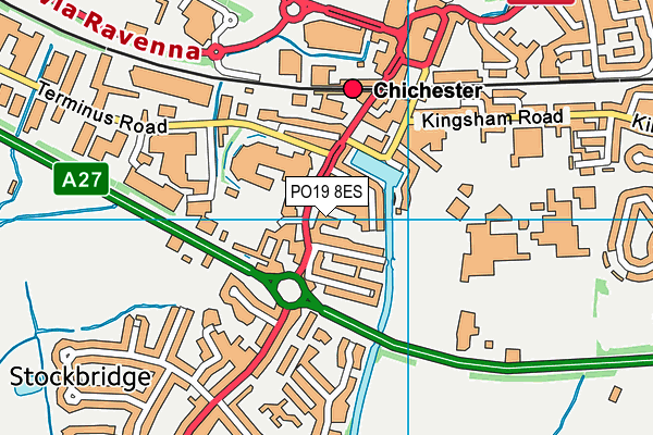 PO19 8ES map - OS VectorMap District (Ordnance Survey) PO19 8ES map - OS VectorMap District (Ordnance Survey)