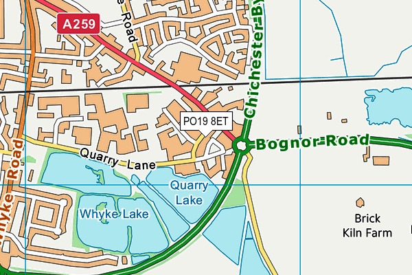 PO19 8ET map - OS VectorMap District (Ordnance Survey) PO19 8ET map - OS VectorMap District (Ordnance Survey)
