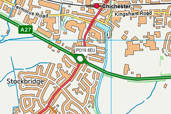 PO19 8EU map - OS VectorMap District (Ordnance Survey) PO19 8EU map - OS VectorMap District (Ordnance Survey)
