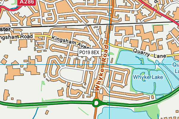 PO19 8EX map - OS VectorMap District (Ordnance Survey) PO19 8EX map - OS VectorMap District (Ordnance Survey)