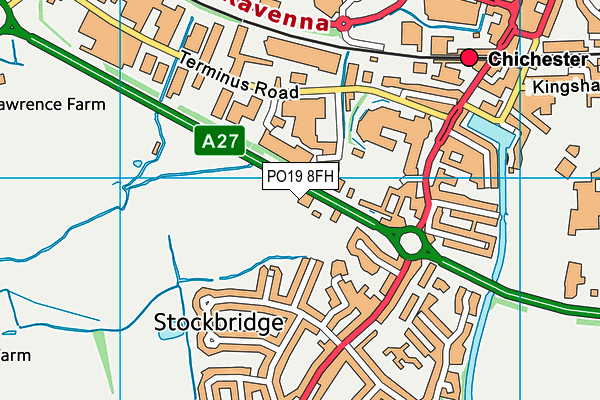PO19 8FH map - OS VectorMap District (Ordnance Survey) PO19 8FH map - OS VectorMap District (Ordnance Survey)