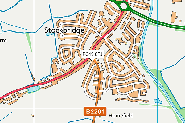 PO19 8FJ map - OS VectorMap District (Ordnance Survey)
